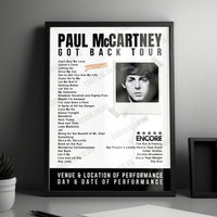 Paul McCartney Setlist Poster - Climate Pledge Arena, Seattle - May 3rd, 2022