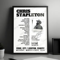 Chris Stapleton Concert Poster – Bridgestone Arena, Nashville, TN, USA – August 9th, 2024