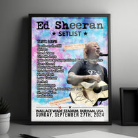 Ed Sheeran Setlist Poster - Stadium of Light - June 4th, 2022