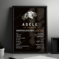 Adele Setlist Poster - Sonderfreifläche Messe, Munich - August 14th, 2024