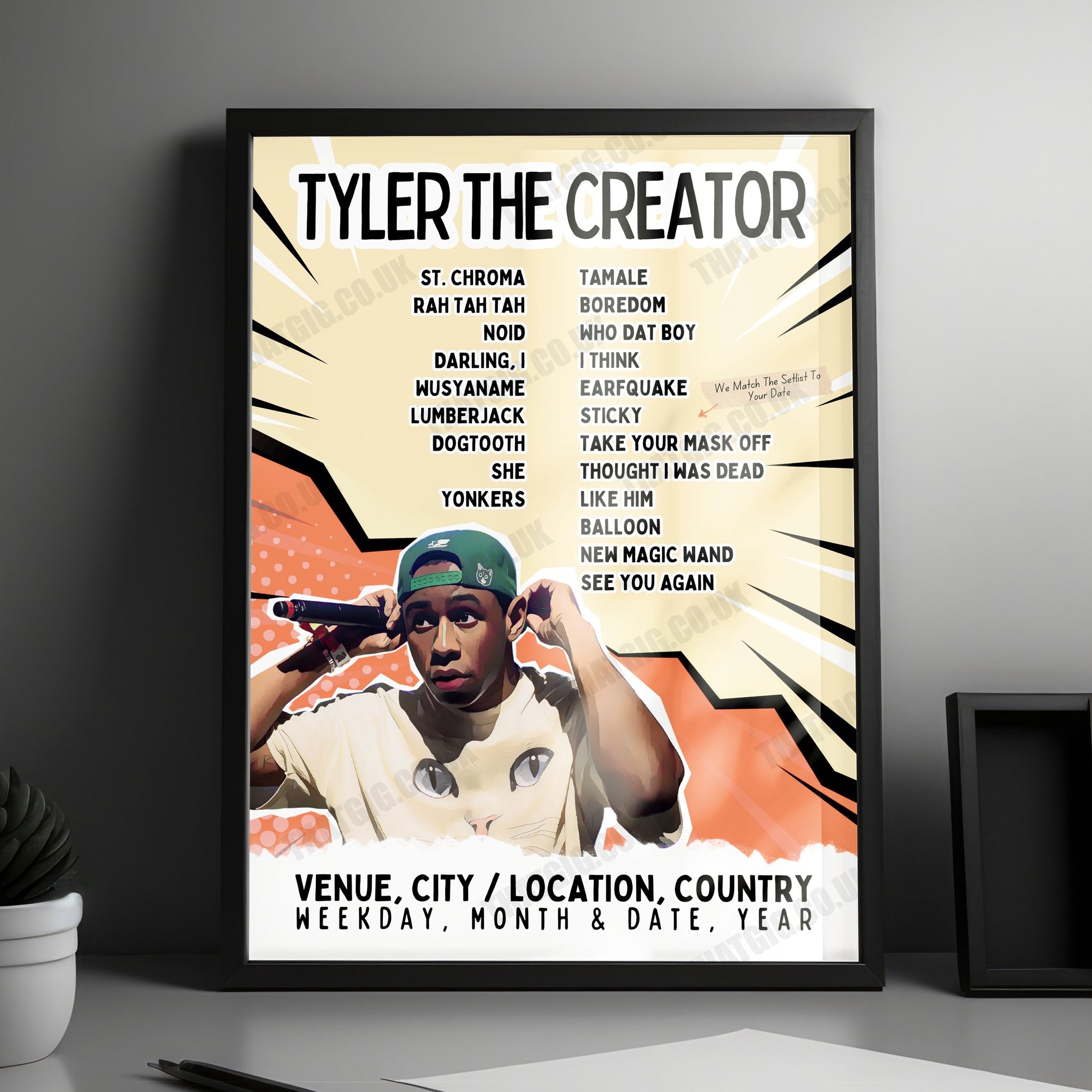 Tyler, The Creator Setlist Poster - TAURON Arena Kraków, Kraków - May 10th, 2025