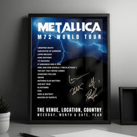 Metallica Setlist Poster - AT&T Stadium, Arlington - August 18th, 2023
