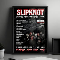 Slipknot Setlist Poster- Download Festival, Donington Park - June 11th, 2023
