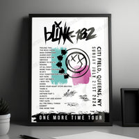 Blink-182 Setlist Poster - Citi Field, New York - July 21st 2024