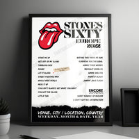 The Rolling Stones Setlist Poster - Olympiastadion, Munich, Germany - June 5th, 2022