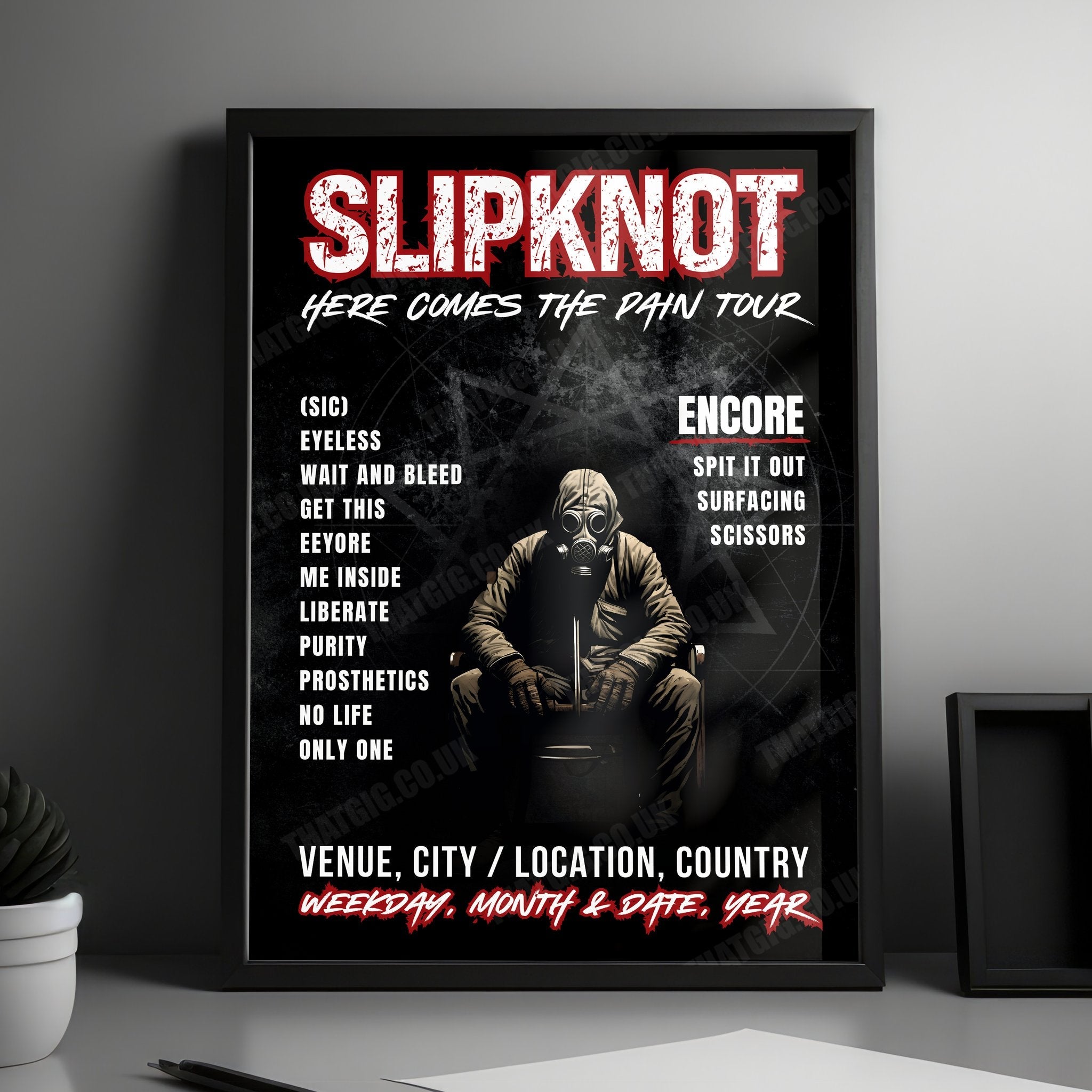 Slipknot Setlist Poster - Intuit Dome, Inglewood, CA, USA - September 13th, 2024