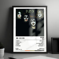 KISS "KISS" Album Cover Poster with Complete Tracklist
