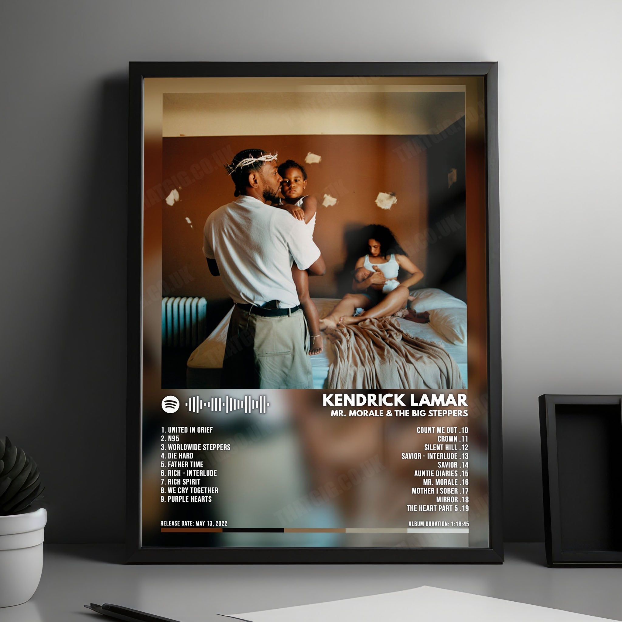 Kendrick Lamar "Mr. Morale & The Big Steppers" Album Cover Poster - with Complete Tracklist