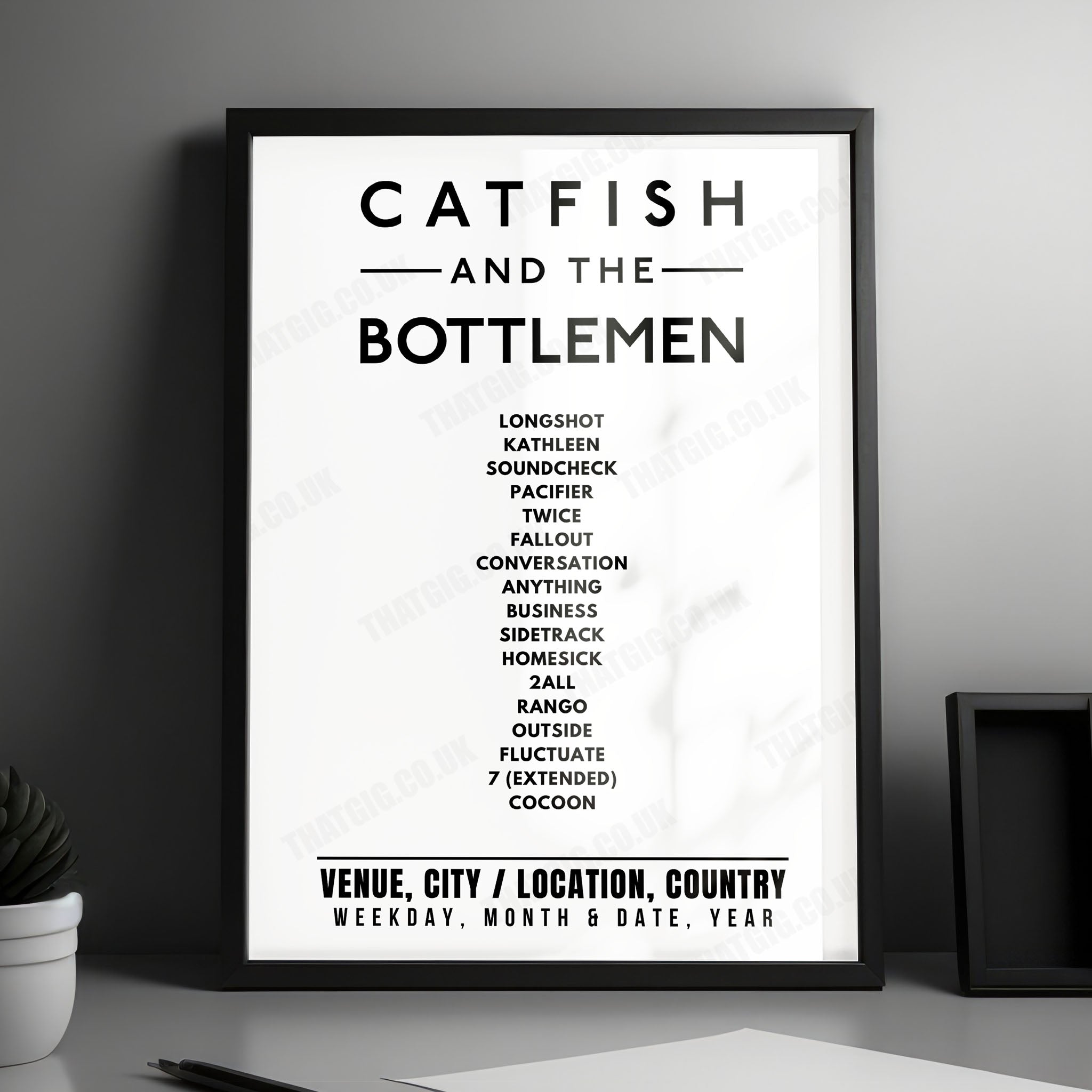 Catfish and the Bottlemen Setlist Poster - Trix Zaal, Borgerhout - February 2nd, 2020