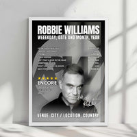 Robbie Williams Setlist Poster - Co-op Live, Manchester - June 11th, 2025