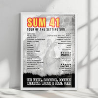 Sum 41 Setlist Poster - O2 arena, Prague - November 10th, 2024