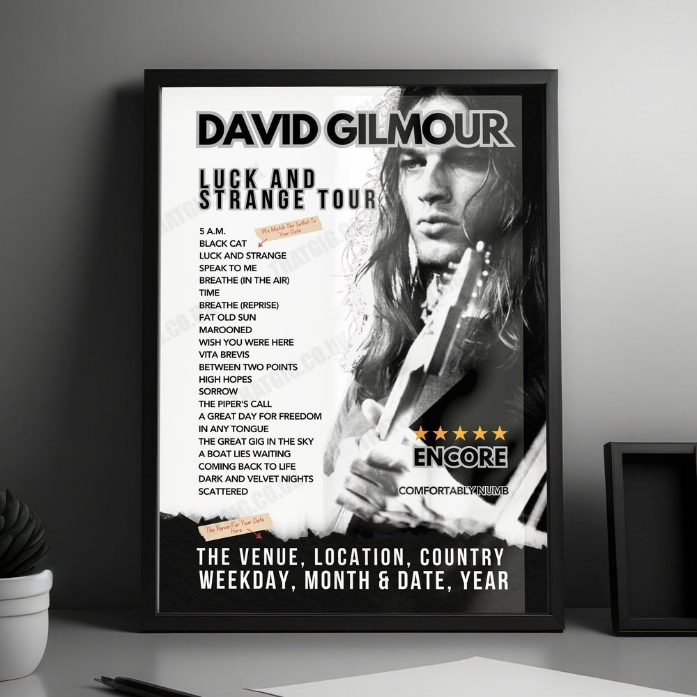 David Gilmour Setlist Poster - Madison Square Garden, New York - November 4th, 2024