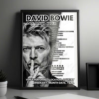 David Bowie Setlist Poster - Isaac Stern Auditorium at Carnegie Hall, New York - February 22nd, 2002