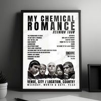 My Chemical Romance Setlist Poster - Xcel Energy Center, St. Paul - September 15th, 2022