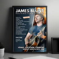 James Blunt Setlist Poster - The SSE Arena Belfast, Belfast - February 11th, 2025