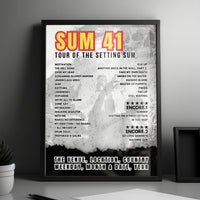 Sum 41 Setlist Poster - Coca-Cola Roxy, Atlanta - May 11th, 2024