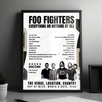 Foo Fighters Setlist Poster - Central Park, Atlanta - May 5th, 2024