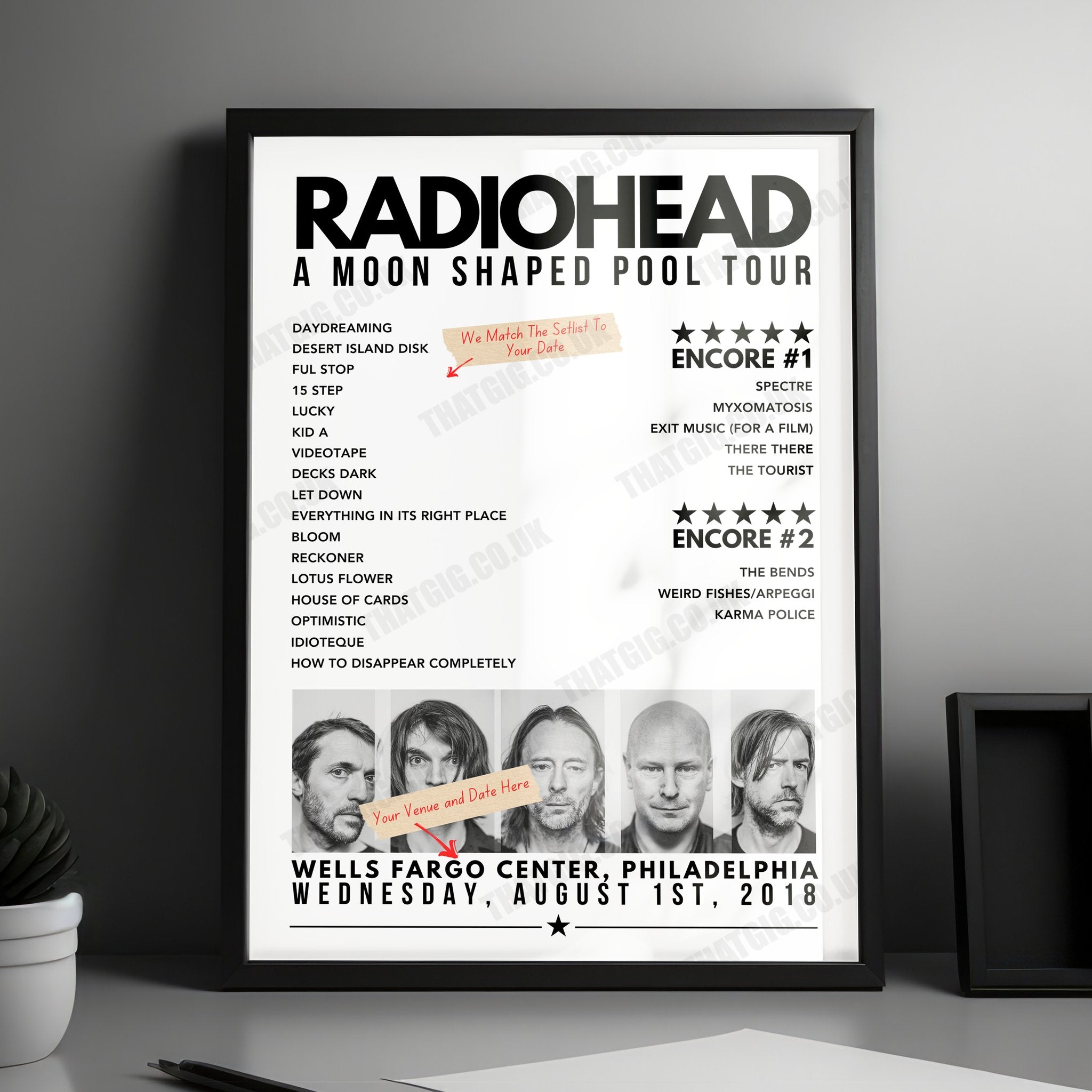 Radiohead Setlist Poster - Scotiabank Arena, Toronto - July 19th, 2018