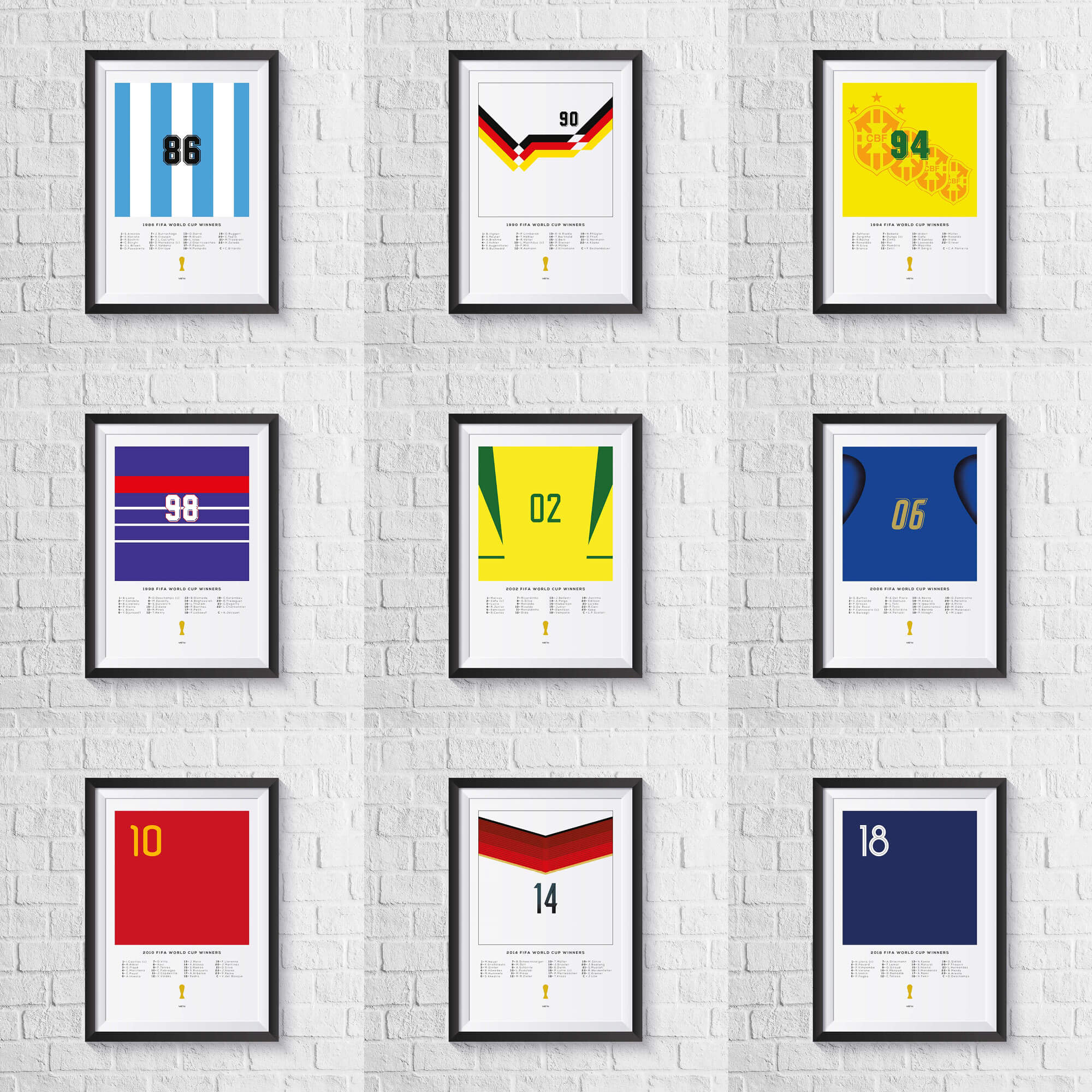 Brazil 1994 World Cup Squad Print