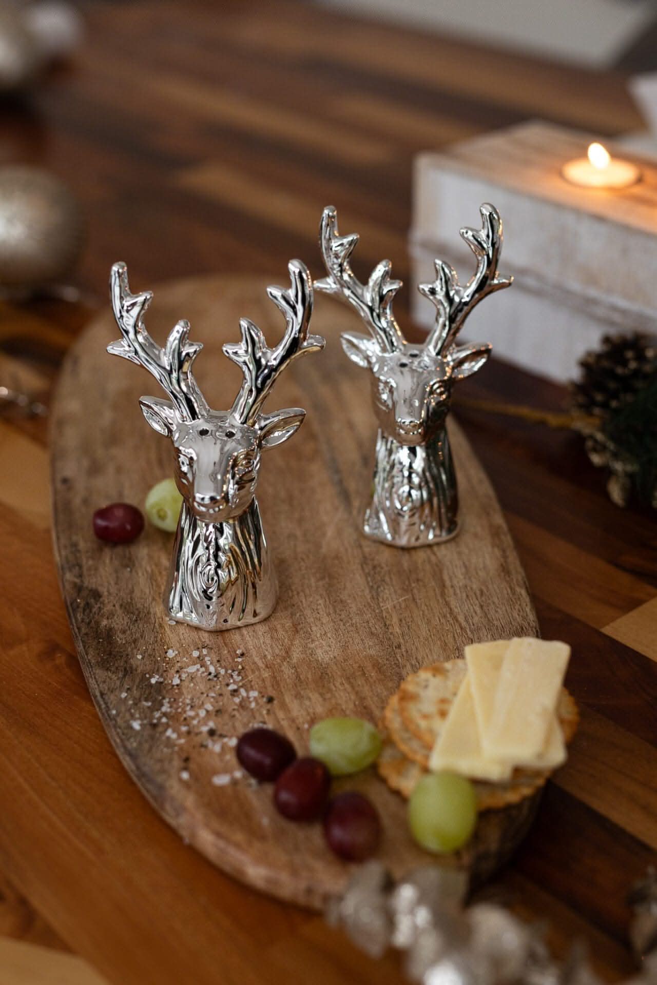 Stag Head Salt and Pepper Shaker Pots
