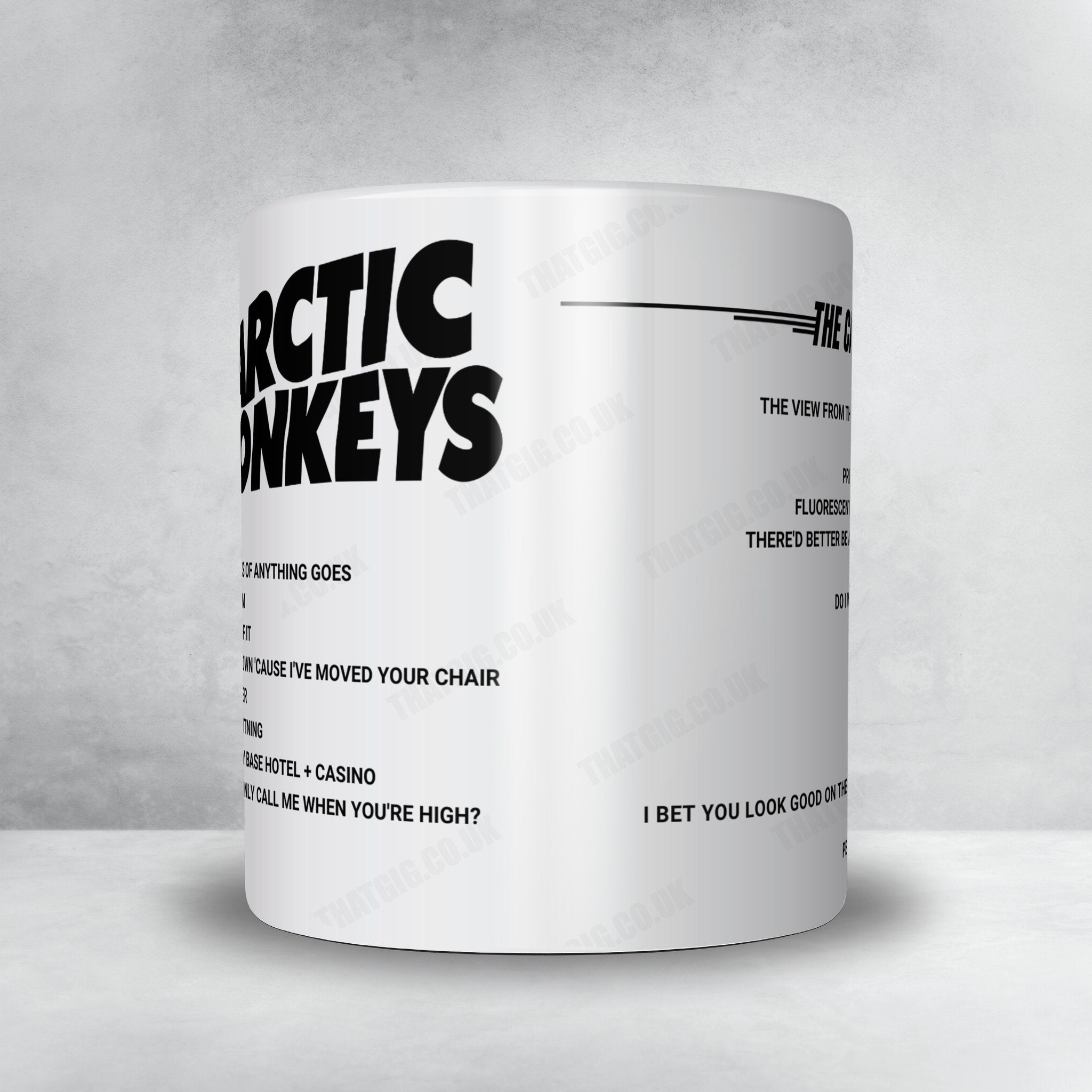 Arctic Monkeys Setlist Mug - Adelaide Showground, Adelaide - January 6th, 2023
