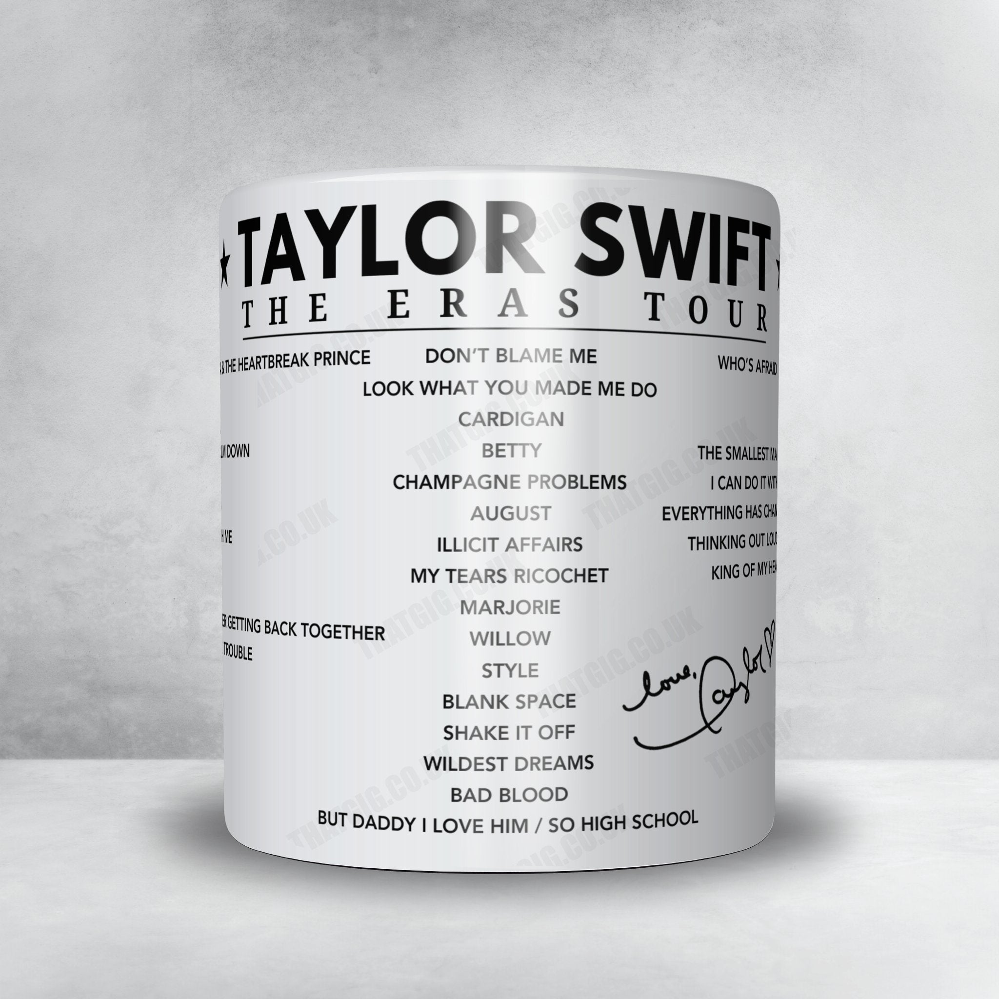 Taylor Swift Setlist Poster - Wembley, London - 15th August 2024