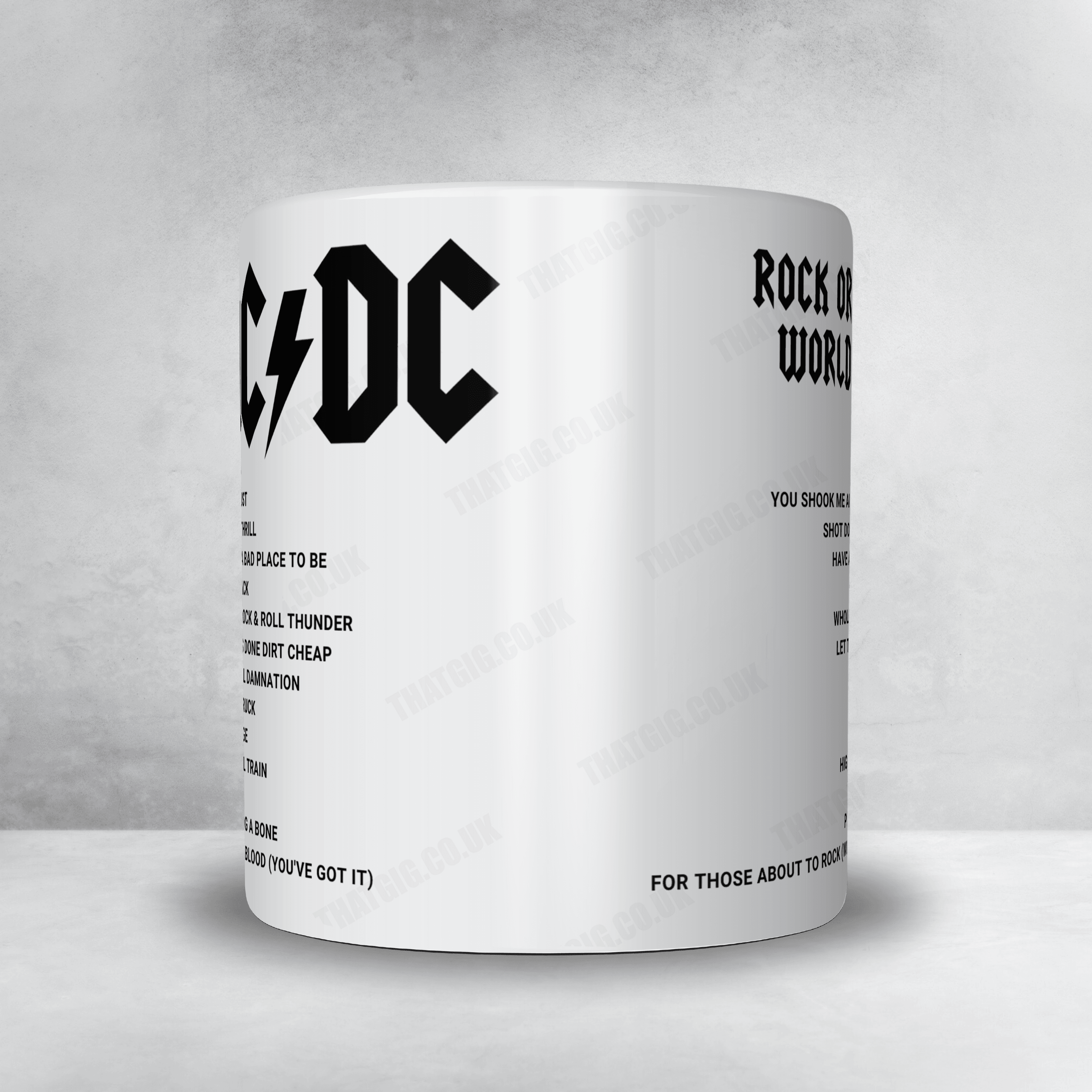 AC/DC Setlist Mug - Adelaide Oval, Adelaide - November 21st, 2015
