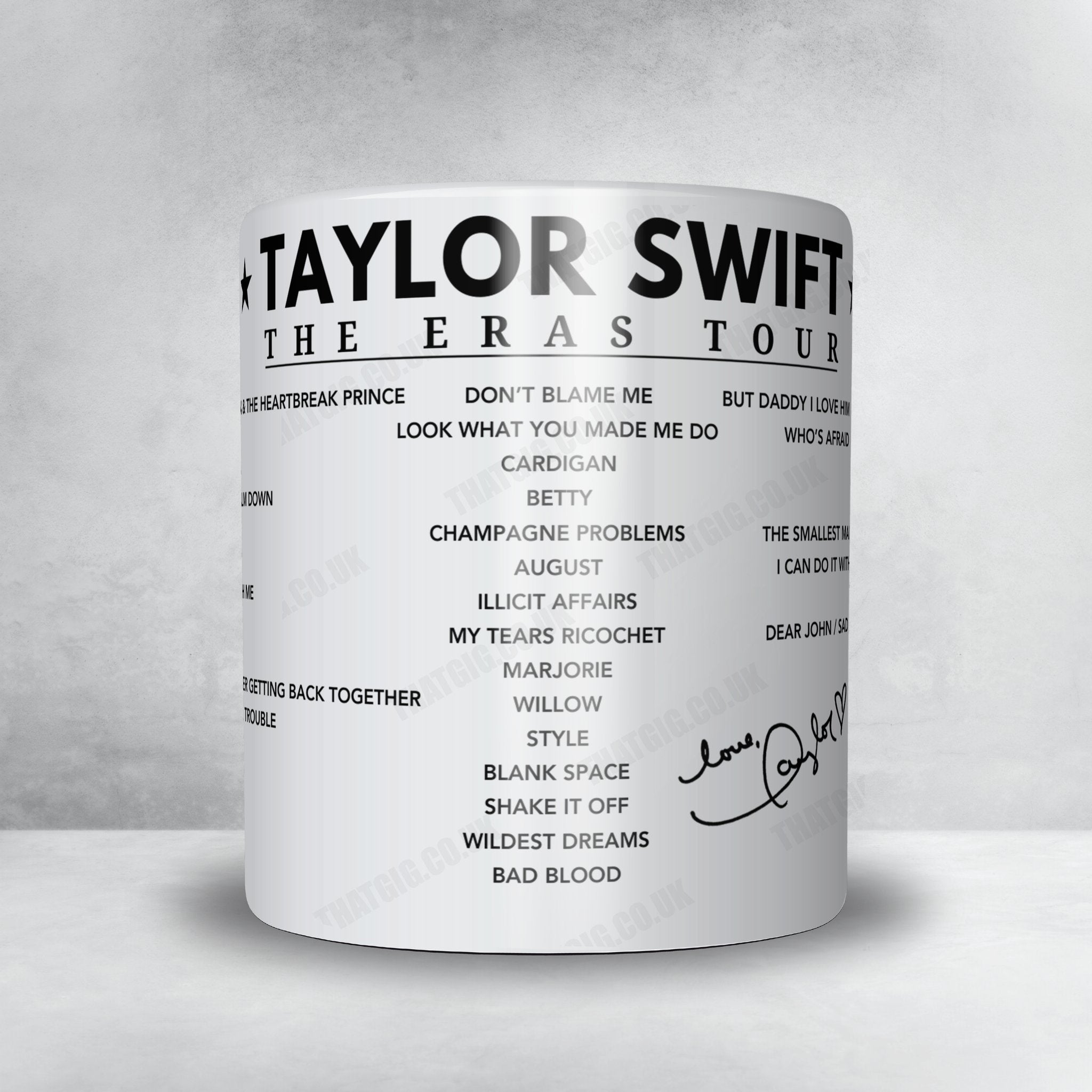 Taylor Swift Setlist Poster - Wembley, London - August 16th 2024