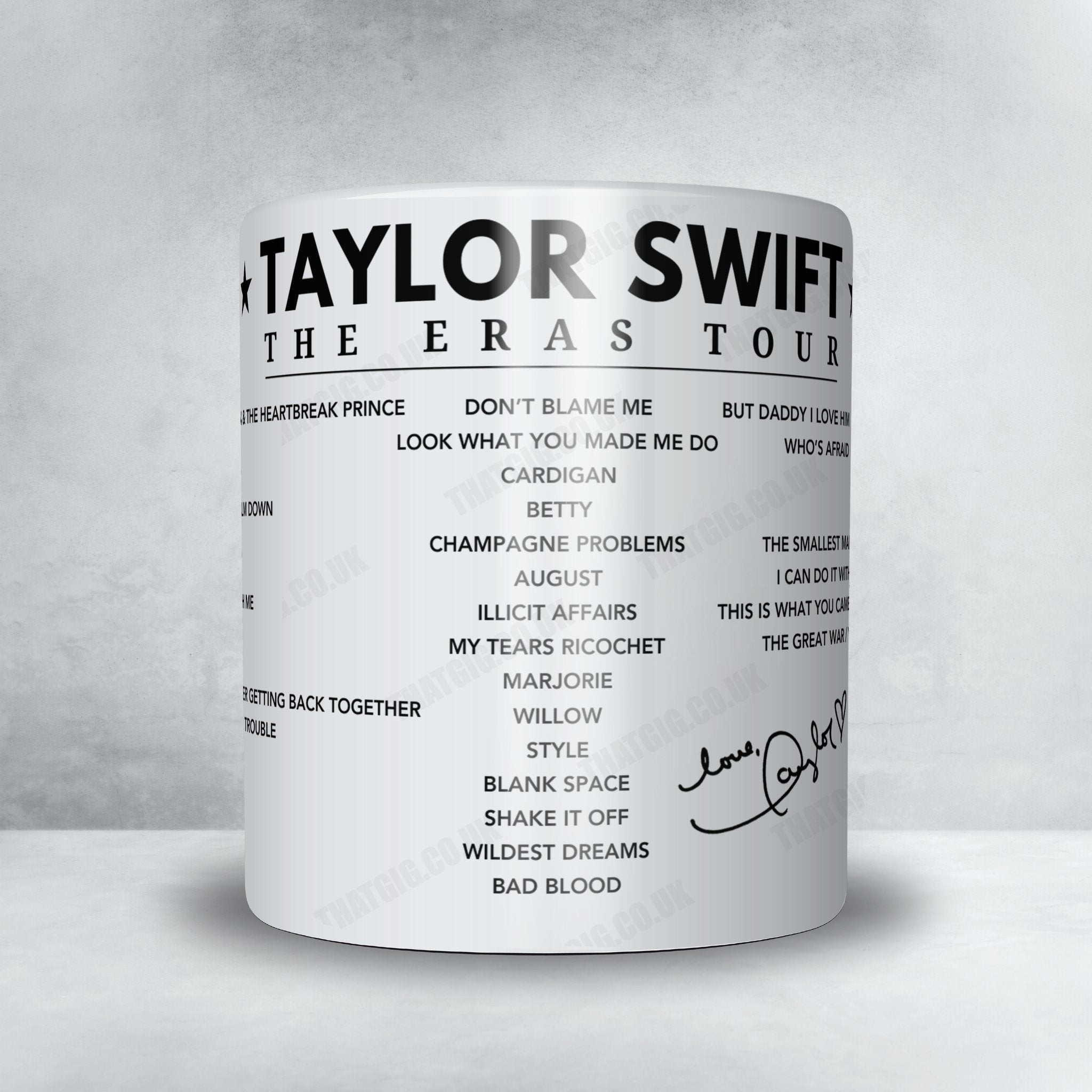 Taylor Swift Setlist Poster - Anfield, Liverpool, 14th June 2024