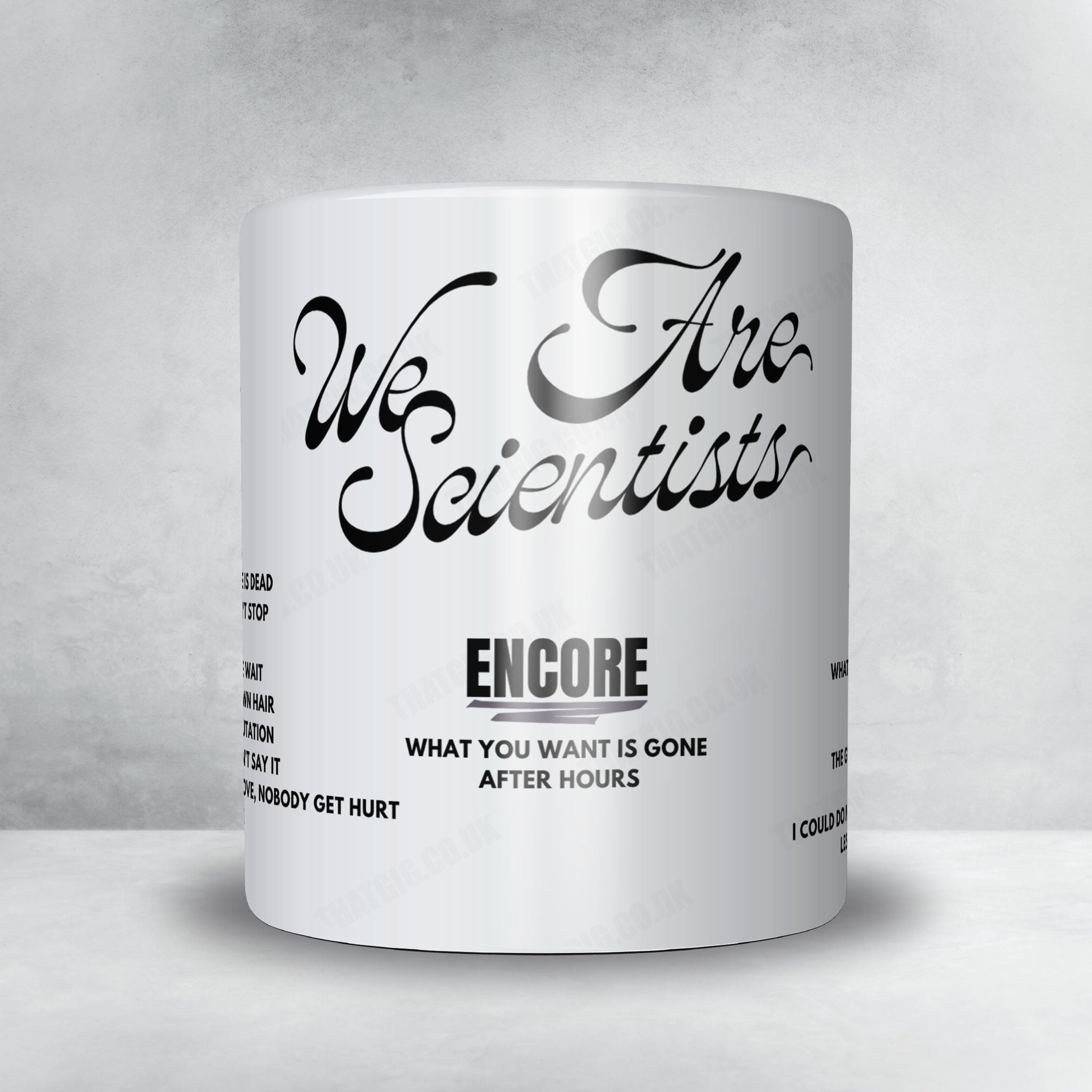 We Are Scientists Setlist Mug - Johnny Brenda's, Philadelphia - December 14th, 2023