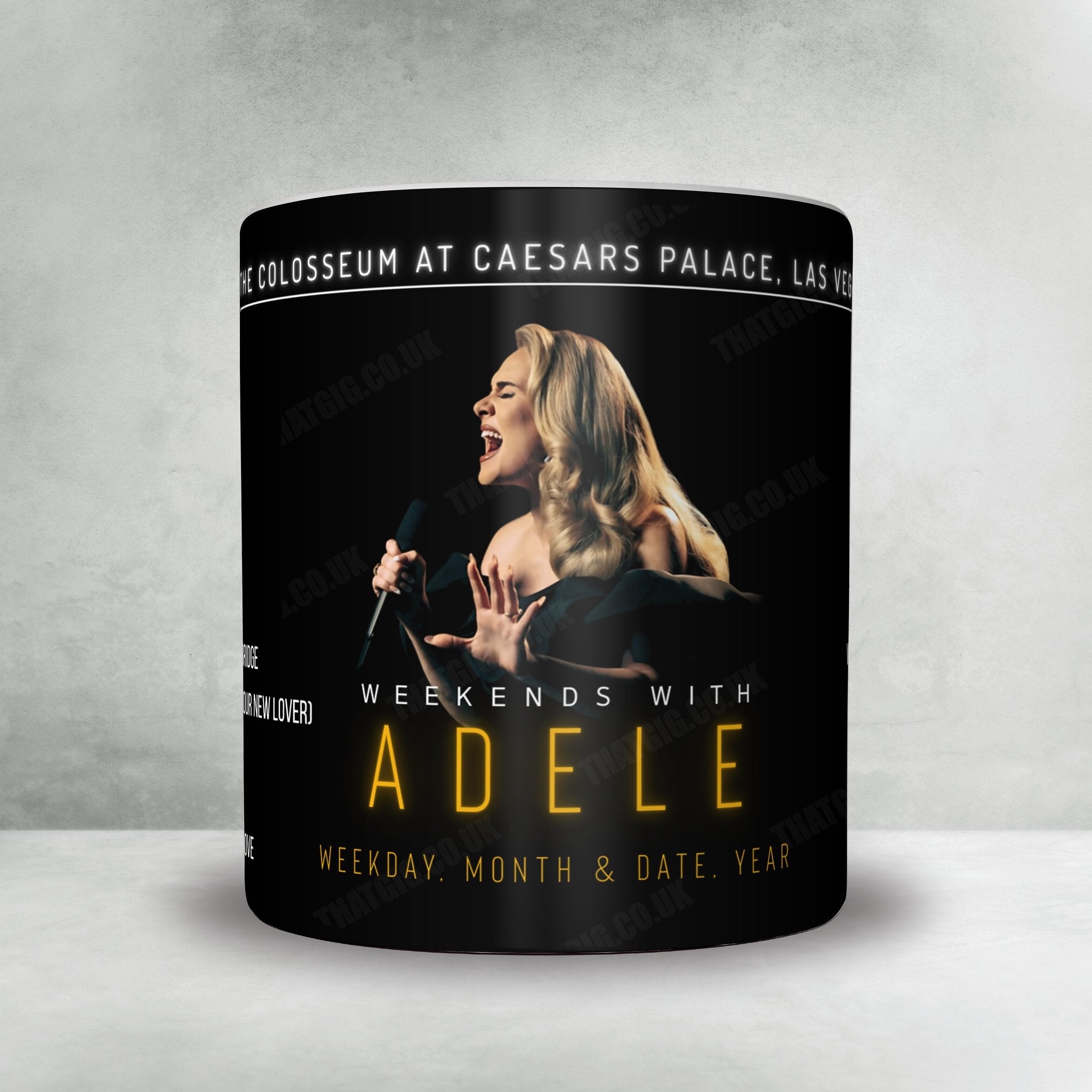 Adele Setlist Mug - The Colosseum at Caesars Palace, Las Vegas - December 30th, 2022