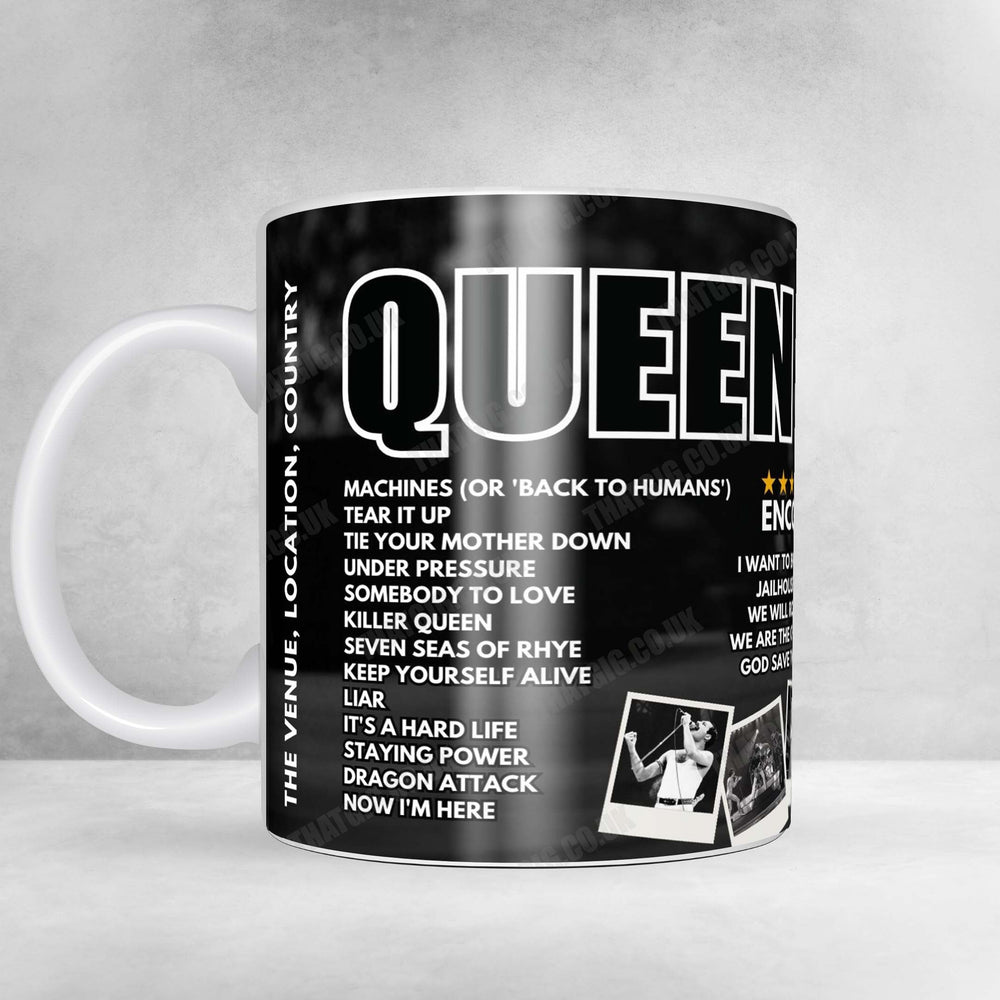 Queen Setlist Mug - Sydney Entertainment Centre, Sydney - April 29th, 1985