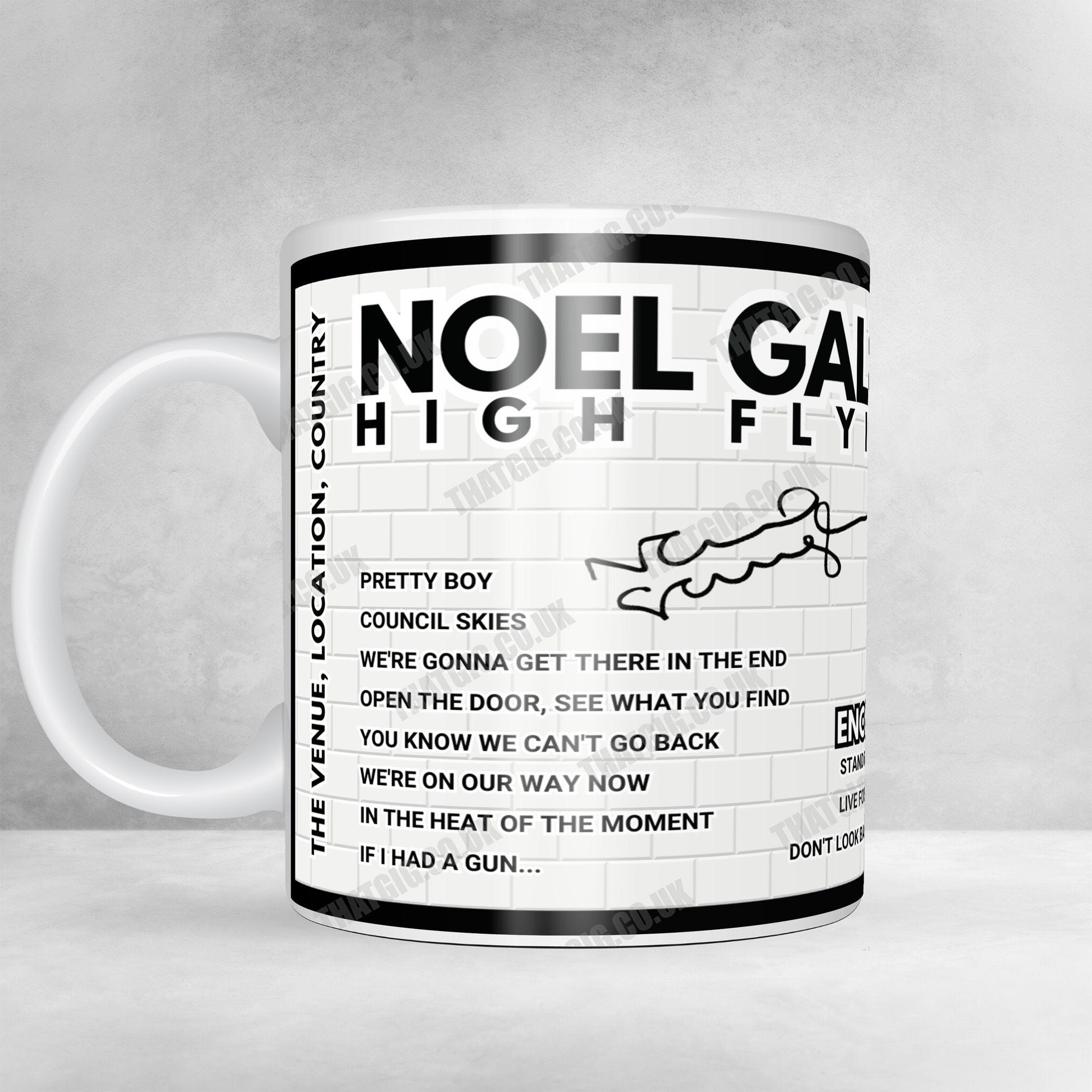 Noel Gallagher’s High Flying Birds Setlist Mug - at Y Not Festival - August 4th, 2024