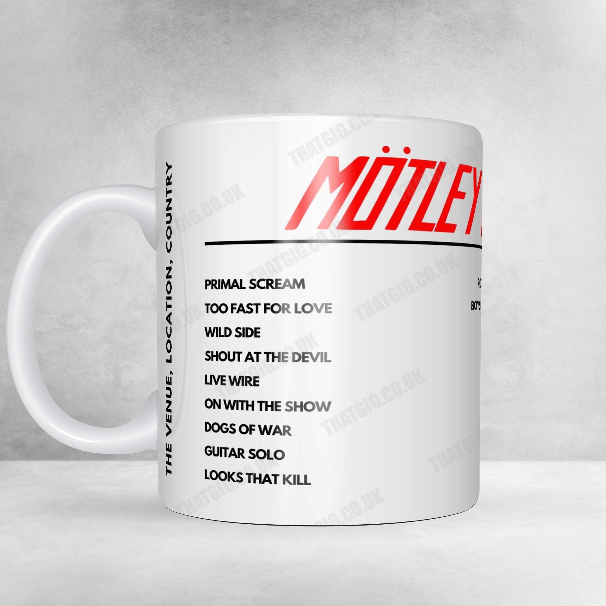 Mötley Crüe Setlist Poster - Estadio Banorte, Monterrey, Mexico - February 21st, 2023