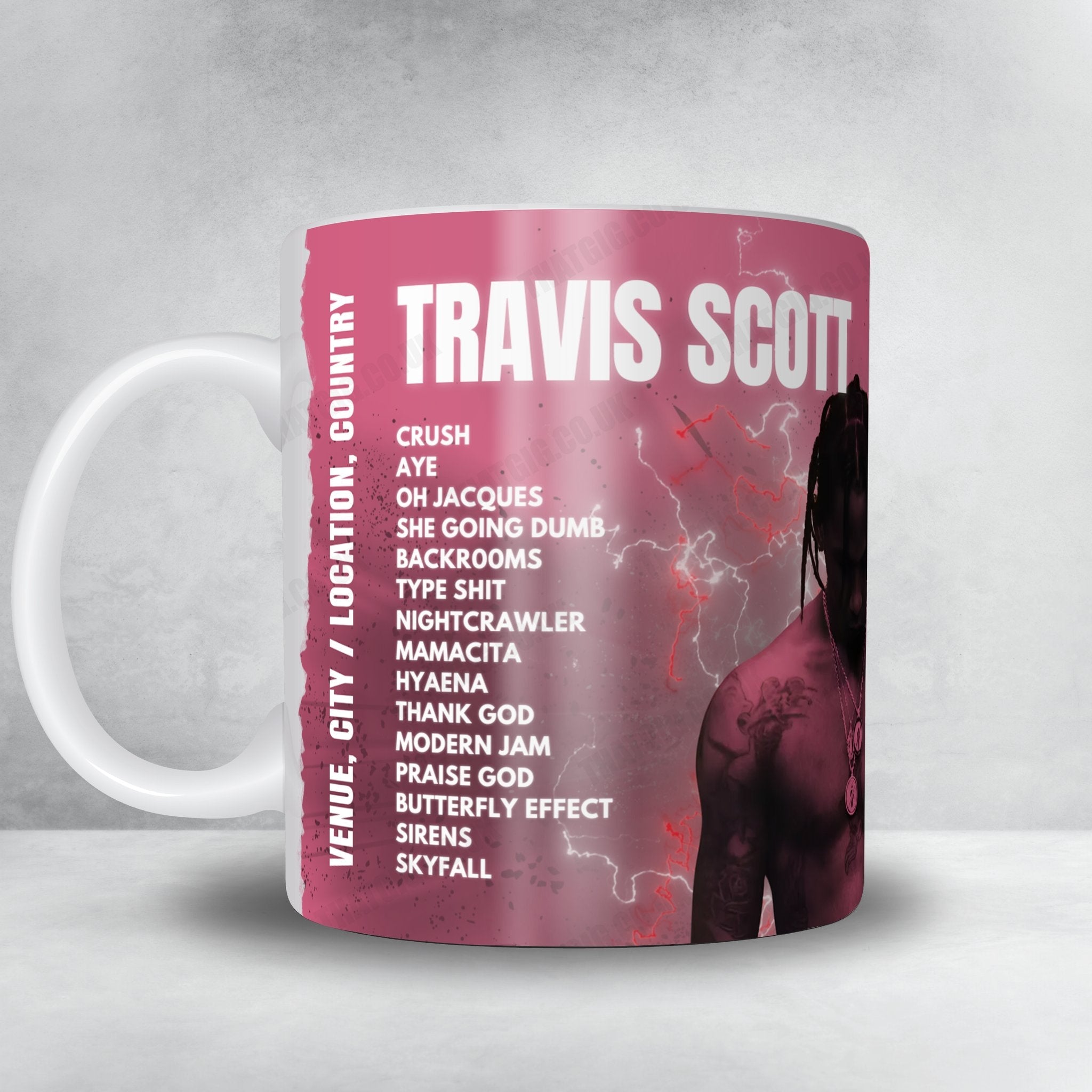 Travis Scott Setlist Mug - Coachella Festival - April 12th, 2025
