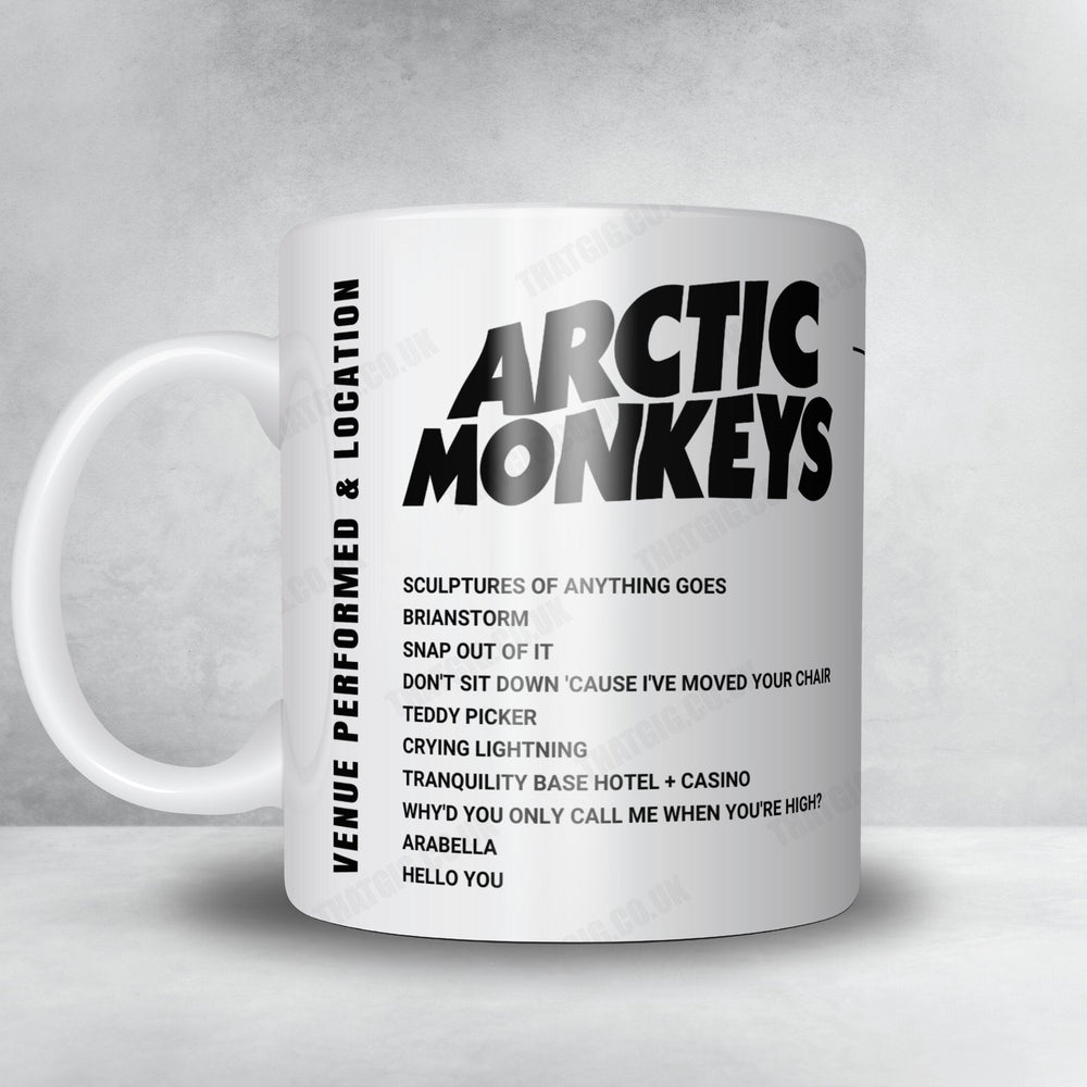 Arctic Monkeys Setlist Mug - Zorlu Center PSM, Istanbul - August 9th, 2022