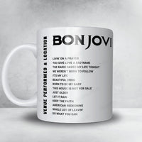 Bon Jovi Setlist Mug - Xcel Energy Center, St. Paul - April 3rd, 2022