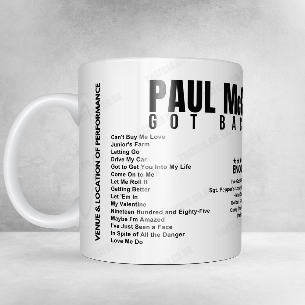 Paul McCartney Setlist Mug - Heritage Bank Stadium, Gold Coast - November 4th, 2023