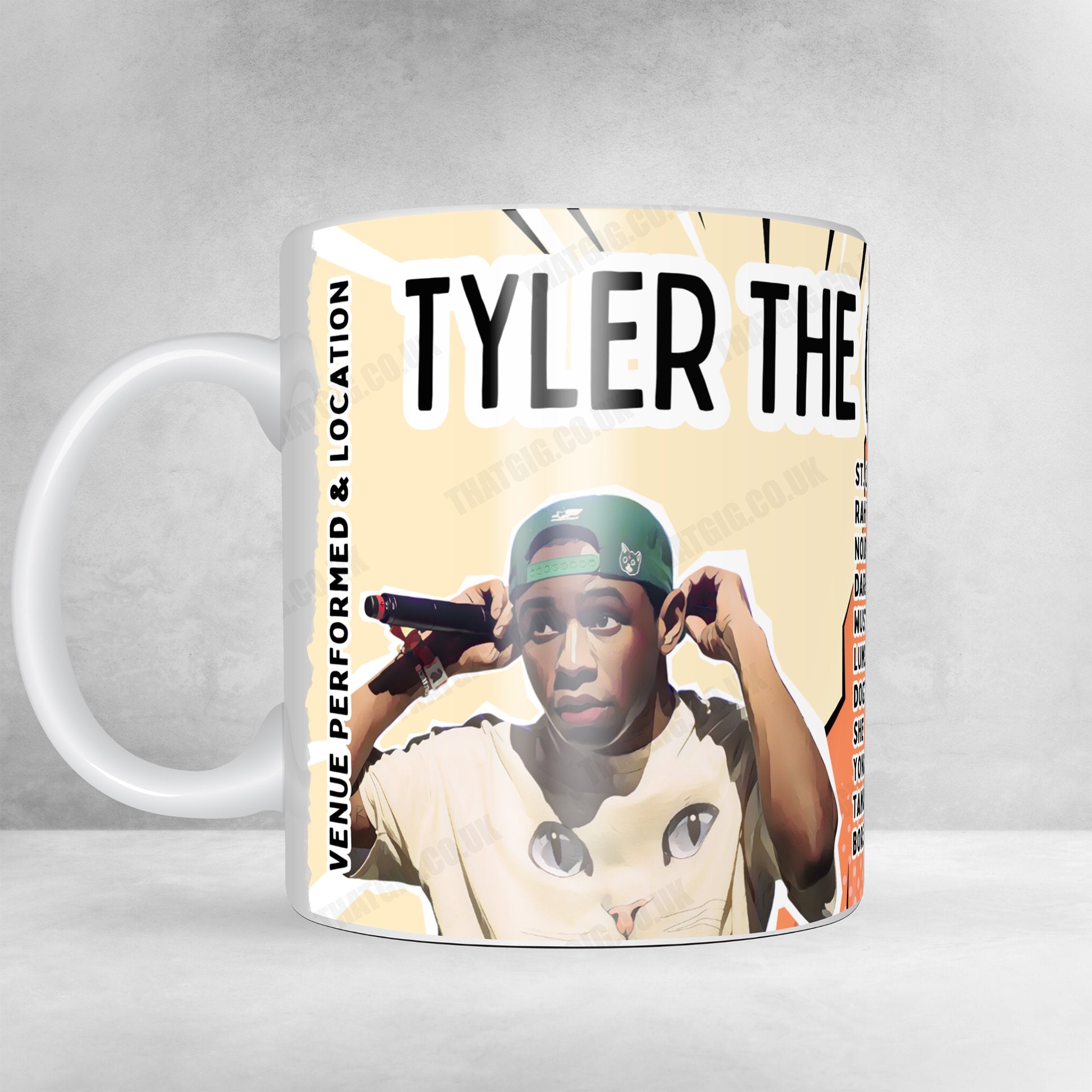 Tyler, The Creator Setlist Mug - Fiserv Forum, Milwaukee, WI - February 6th, 2025