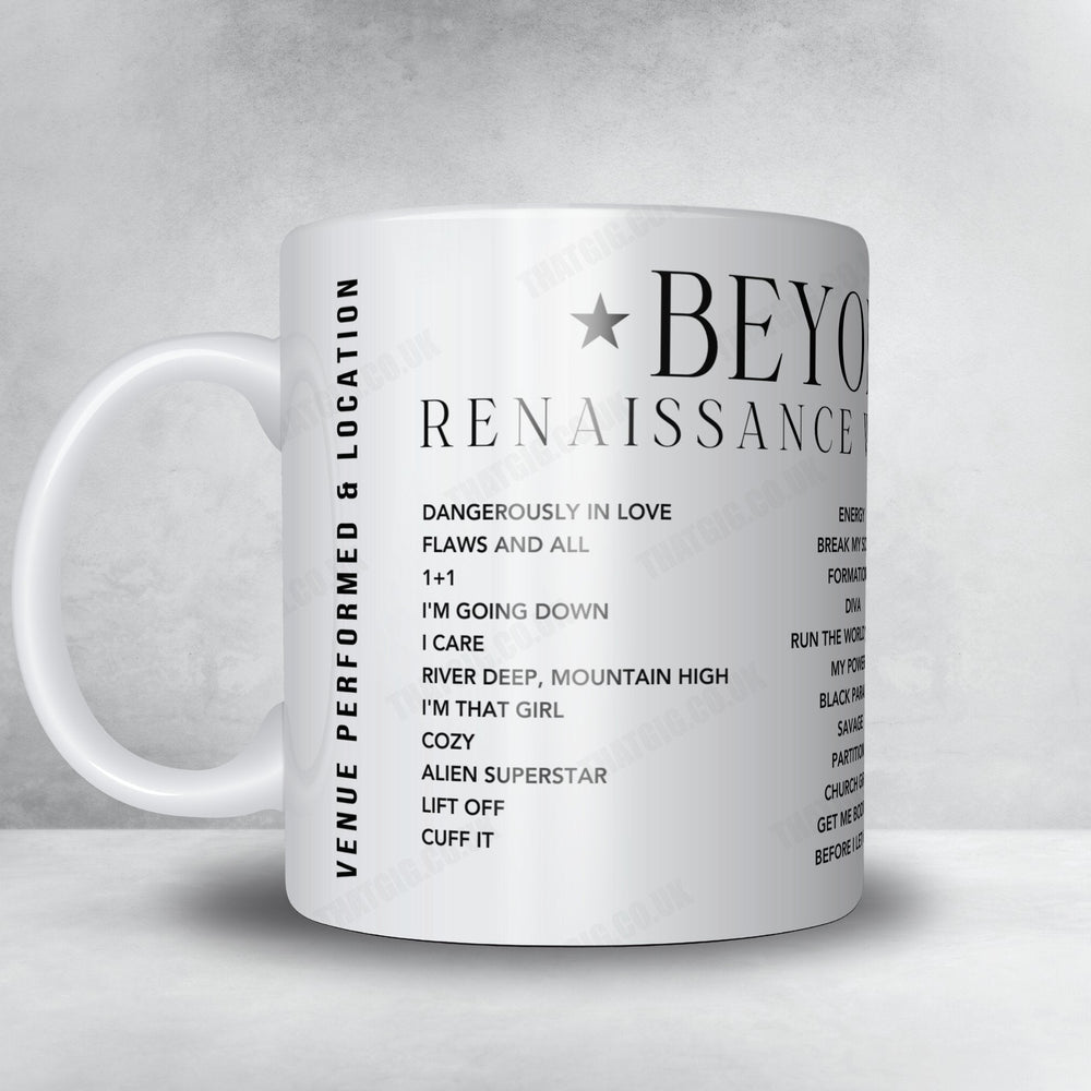 Beyoncé Setlist Mug - BC Place Stadium, Vancouver - September 11th, 2023