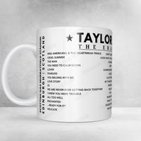 Taylor Swift Setlist Mug - Scottish Gas Murrayfield Stadium, Edinburgh - June 8th, 2024