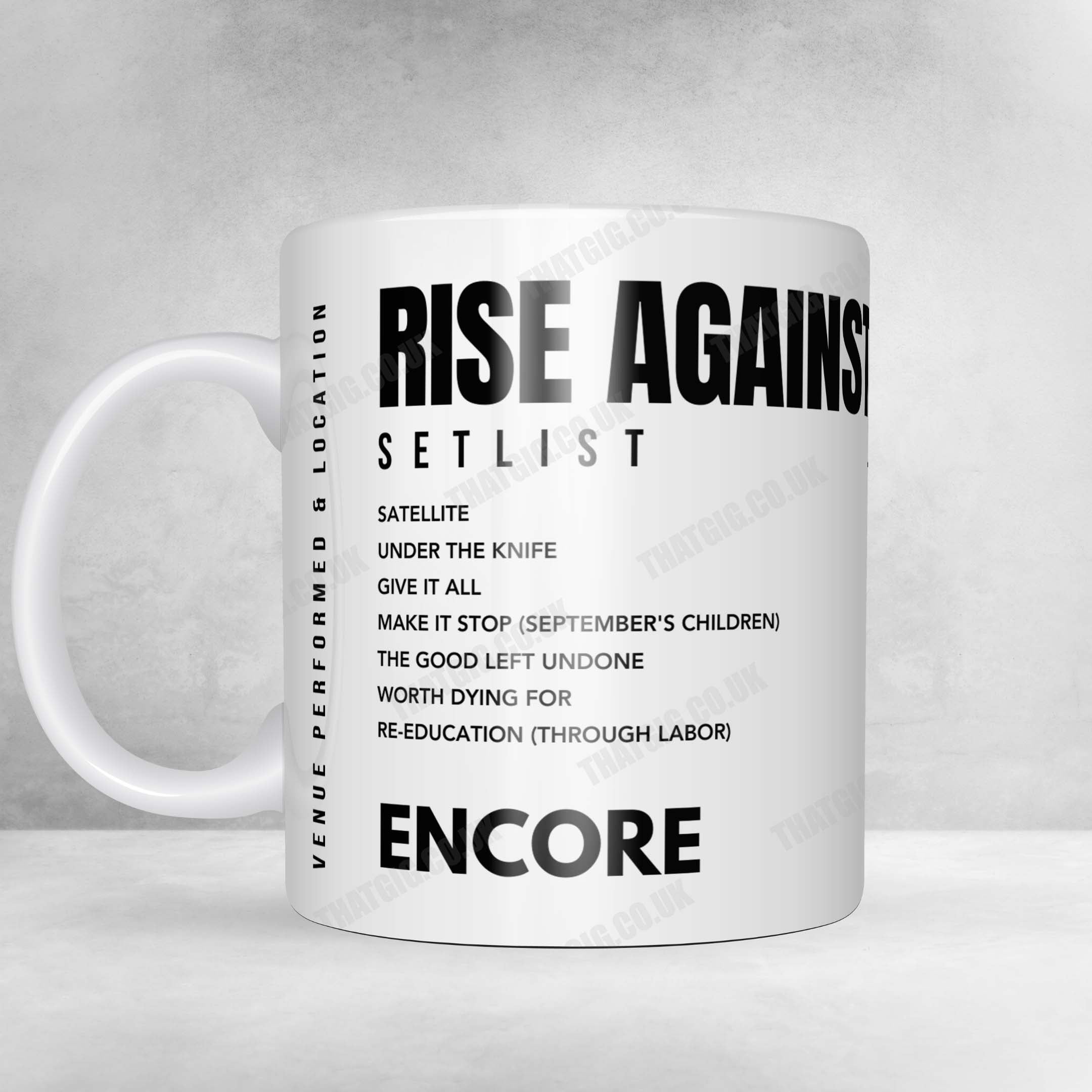 Rise Against Setlist Poster - O2 Academy, Birmingham - November 23rd, 2022