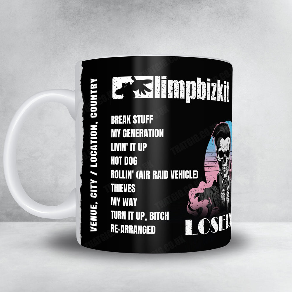 Limp Bizkit Setlist Mug - RV Inn Style Resorts Amphitheater, Ridgefield, WA, USA - August 21st, 2024