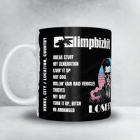 Limp Bizkit Setlist Mug - RV Inn Style Resorts Amphitheater, Ridgefield, WA, USA - August 21st, 2024