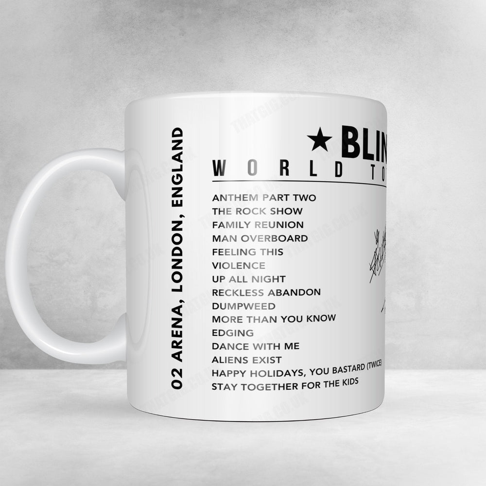 Blink-182 Setlist Mug - The O2 Arena, London - October 12th, 2023