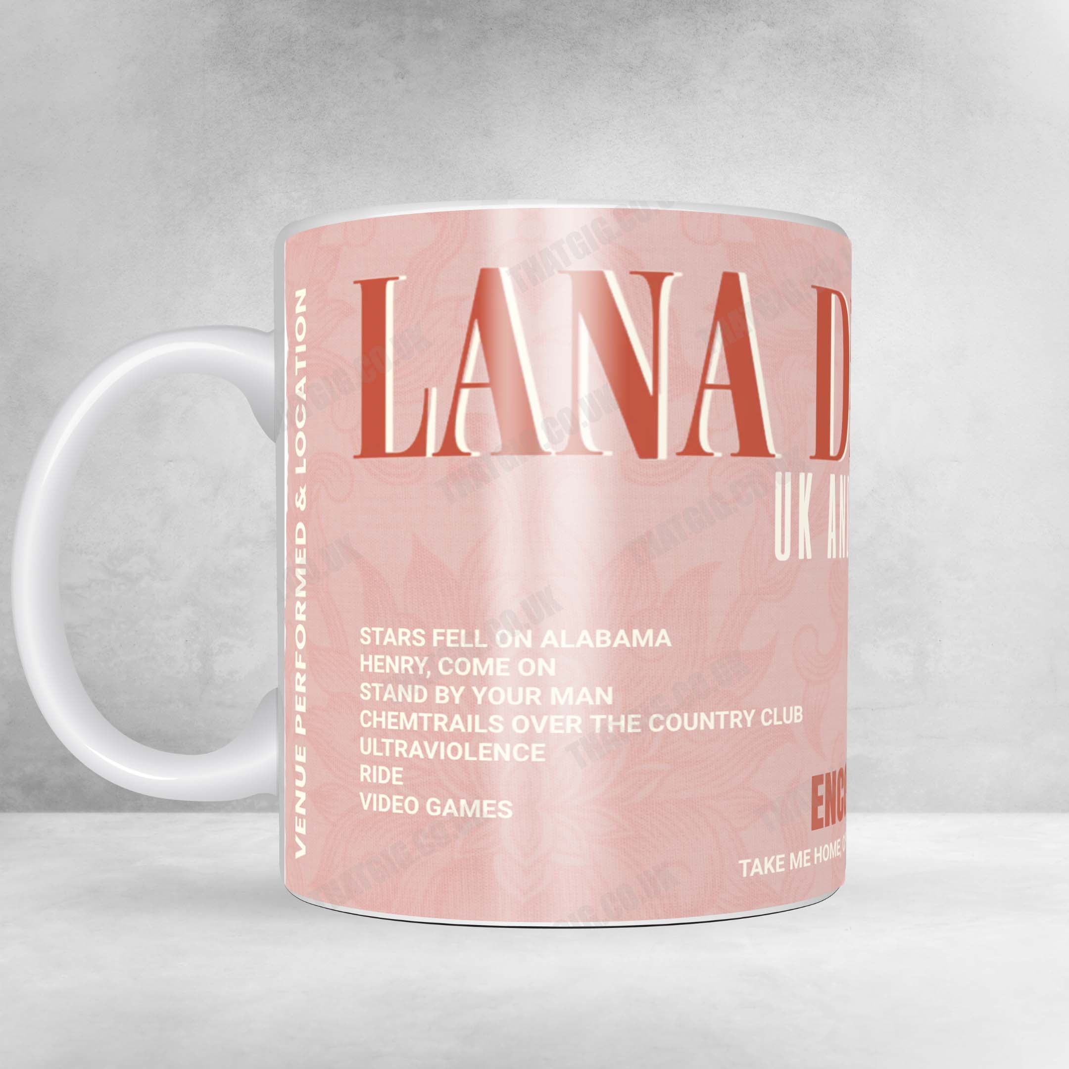 Lana Del Rey Setlist Mug - Hampden Park, Glasgow - June 26th, 2025