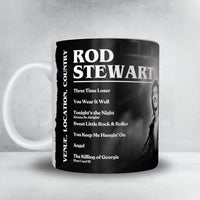 Rod Stewart Setlist Mug - Newcastle City Hall, Newcastle upon Tyne, England - December 14th, 1976