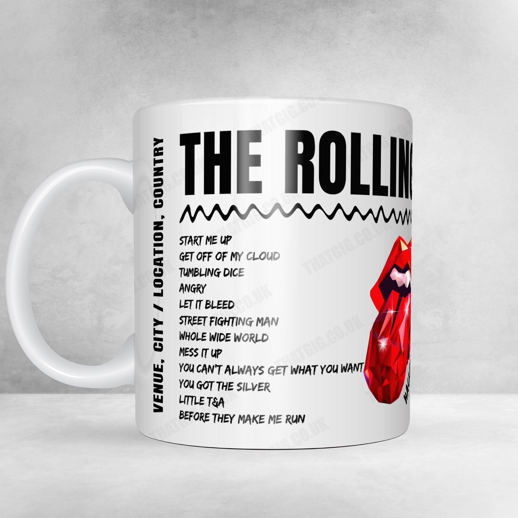 The Rolling Stones Setlist Mug – Thunder Ridge Nature Arena, Ridgedale, MO, USA – July 21st, 2024