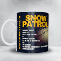 Snow Patrol Setlist Mug - BP Pulse Live, Birmingham, England - February 16th, 2025