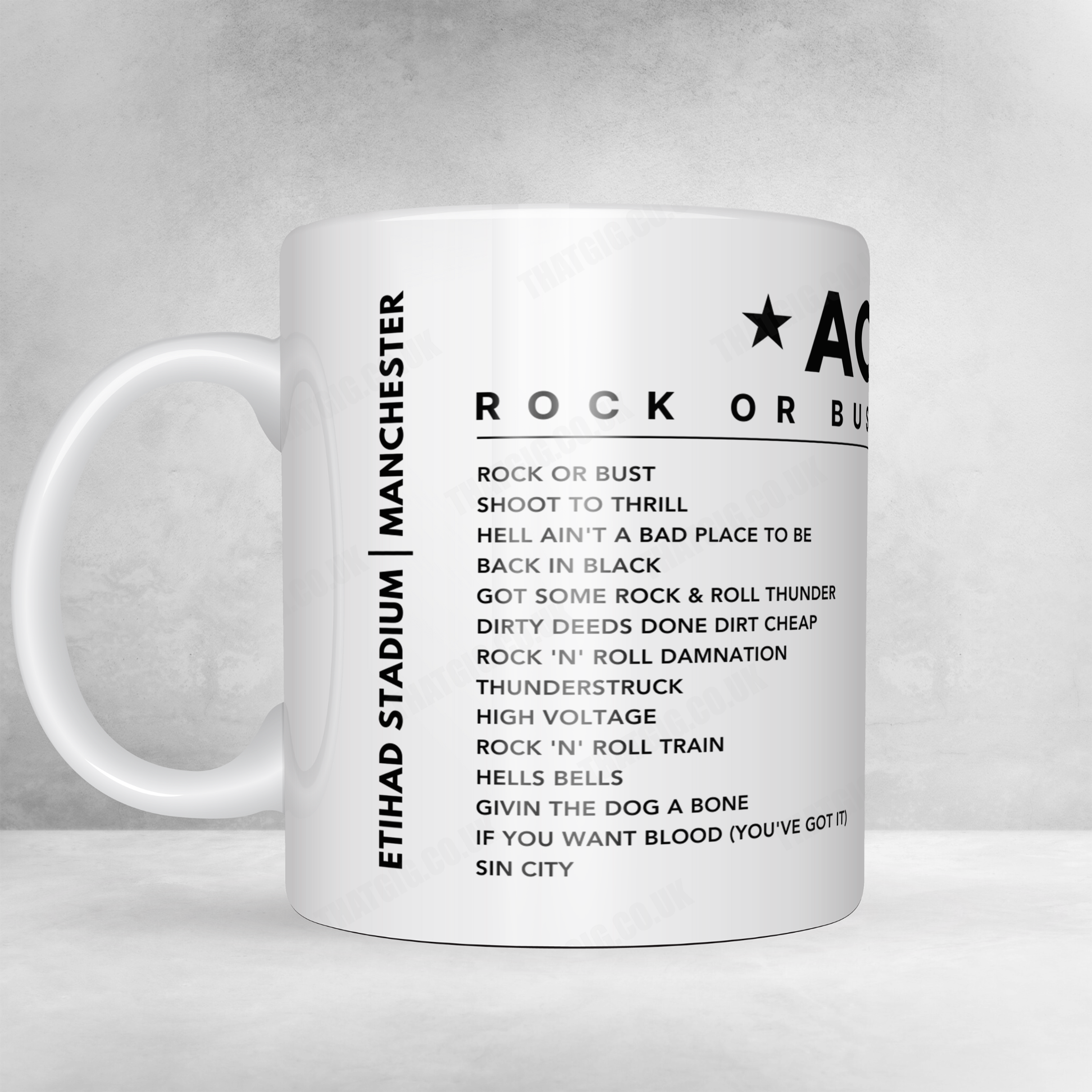 AC/DC Setlist Poster - The Forum, Inglewood - December 6th, 2008